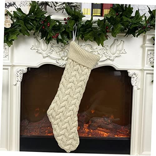 Totority 1бр Коледни Чорапи Ретро Подаръци Туба Подаръци Възли Чорапи Селски Персонализирани Отглеждане на Домашни Чорапи Празнични Украси