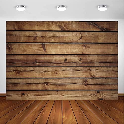 JASREE Винил 10x8 фута Дървени Декори за фотография Гръндж Дърво Реколта Издържат Дървени Дъски Заден План на Фона на Кафяви