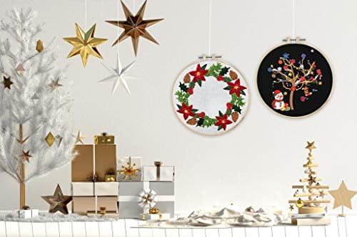 Коледен Комплект за Бродиране Луиза Мейлис за Начинаещи, Зимна Модел под формата на Сняг Елхи, Коледни Комплекти за Бродерия