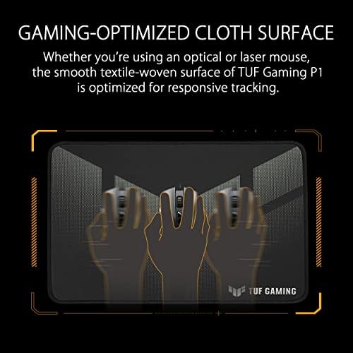 Преносим геймърска подложка за мишка ASUS TUF Gaming P1 | Оптимизирана тъканта на повърхността, Водостойкое нанопокрытие, здрава писта
