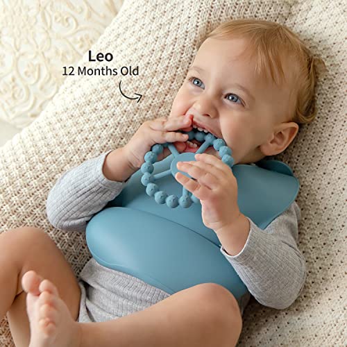 Силиконови Прорезыватели SAMiGO за Бебета 0-6 6-12 месеца, Пръстени за никнене на млечни зъби, детски Играчки за Дъвчене за малки Момичета - 2 опаковки
