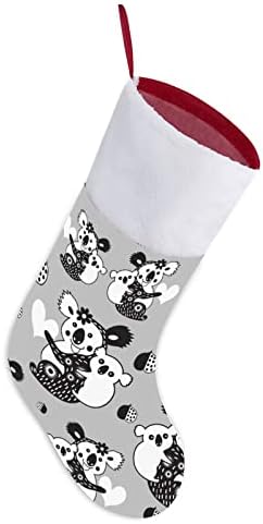 Забавен Коледен Отглеждане На Малките Коали, Окачени Чорапи С Принтом, Коледна Елха, Украса За Камината