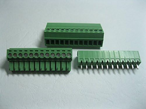 15 бр 12-пинов Конектор със стъпка 3,5 мм Винт Клеммной подложки Зелен Цвят, Сменяем Тип с пряк контакт