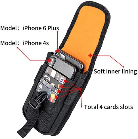 Тактически кобур-кобур за мобилен телефон IronSeals, поясная чанта за джаджи, bag-държач за колан Molle с нашивкой с флага