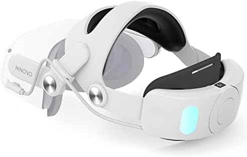 Централен колан HINOVO VR с батерия за Oculus Quest 2, Регулируеми Взаимозаменяеми каишка Elite с батерии блок с капацитет 6000 mah за