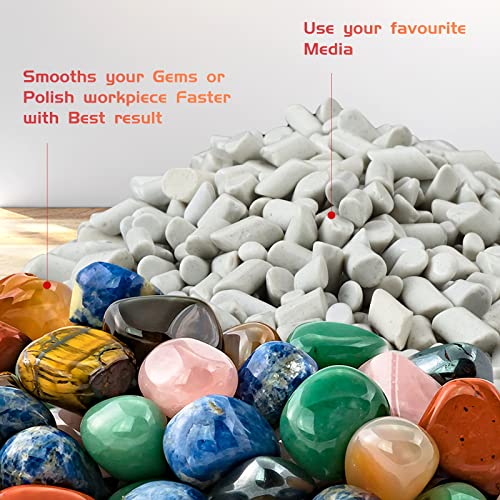 SHUYIBAO Extra Small Неабразивный керамичен пълнител - 1/8 x 1/4 2 лири /Паунда За Полиране на камъни за Многократна употреба Аксесоари Цилиндър Защитава камъни Тънка Полиране н
