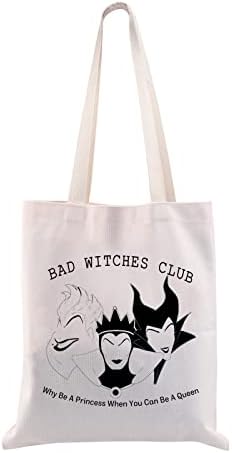 Холщовая чанта-тоут за Вещици, вдъхновена от Филма на Злодей CMNIM, Клуб на Лошите Вещици, Подаръци за Хелоуин за членове