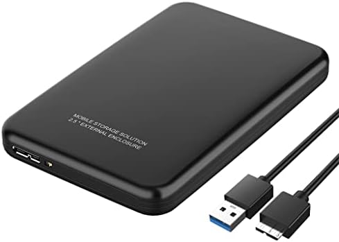 LXXSH USB3.0 Външен твърд диск, 500 GB 1 TB И 2 TB Диск за устройства за съхранение на данни 7200 об/мин Устройство Мобилен твърд диск HDD 2,5 (Цвят: черен размер: 2 TB)