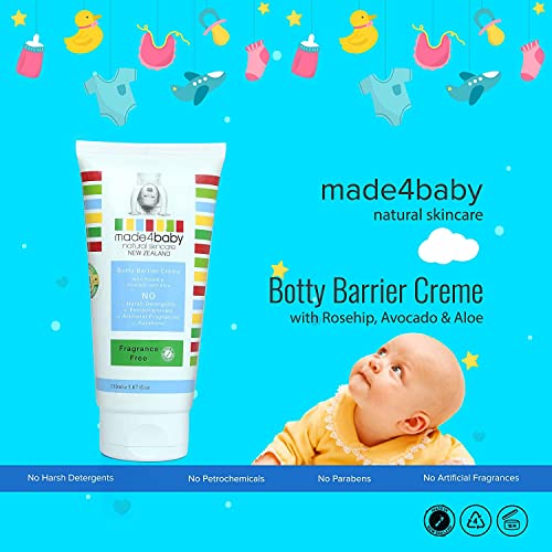 Made4Baby Botty Barrier Cream (без ароматизатори) 150 мл - Botty Бариерен Крем предотвратява появата на обриви от пелени,