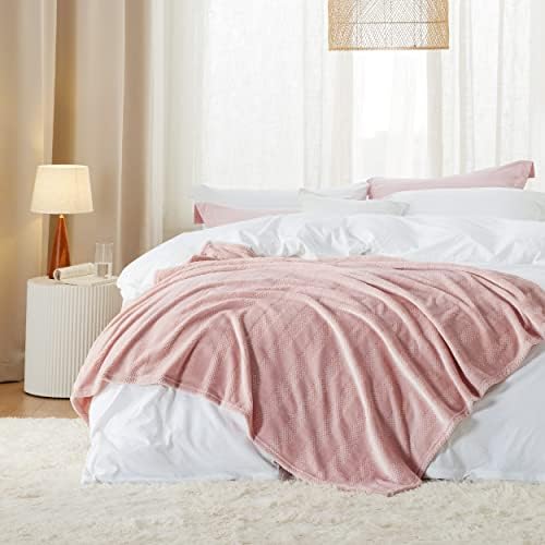 Bedsure Rose Флисовое Покривка за дивана - Супер Меки и Уютни Одеяла за жени, Сладко Малко Одеало за момичета, 50x60 см