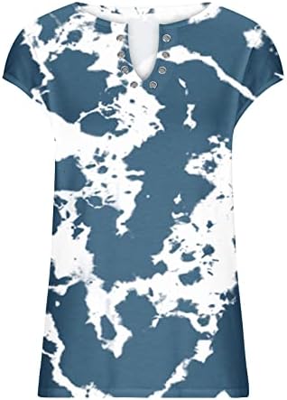 Летни Ризи за Жени с Къс ръкав Y2K, Плажна Риза с V-образно деколте и Отвор за Пръстени, Майк, Модни Градинска Дрехи, Блузи, за да Излезете
