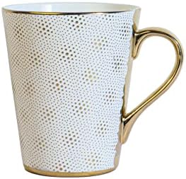 Керамични чаши за кафе са ръчно изработени Femora, определени от 1 чаша на индийския златен дизайн (10 мл), чаша за капучино, Кафе