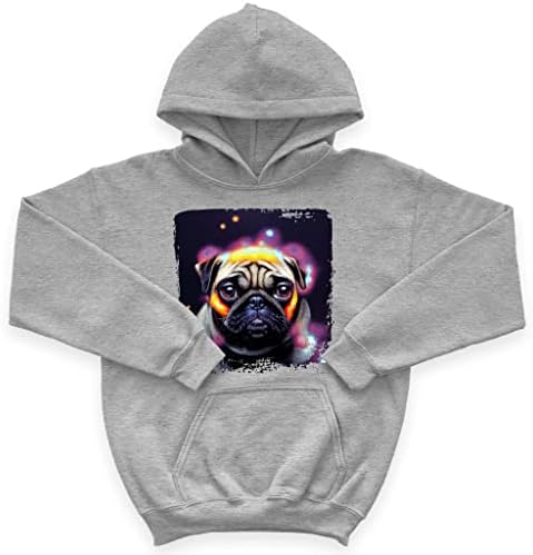 Космически Дизайн, Детска Hoody с качулка от порести руно - Графична Детска hoody - Hoody с шарени кучета за деца