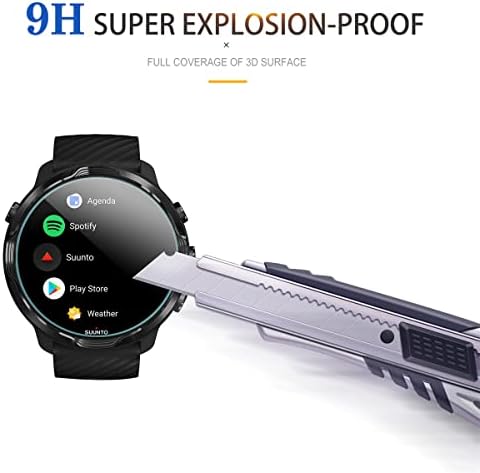Suoman 3-Pack за SUUNTO 7 GPS Защитно фолио за екран от закалено стъкло, за SUUNTO 7 Smartwatch Защитно фолио за екрана