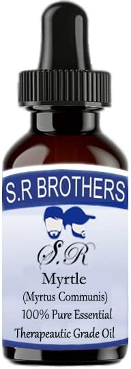 S. R Brothers Мирта (Myrtus Communis) Чисто и Натурално Етерично масло Терапевтичен клас с Капкомер 100 мл