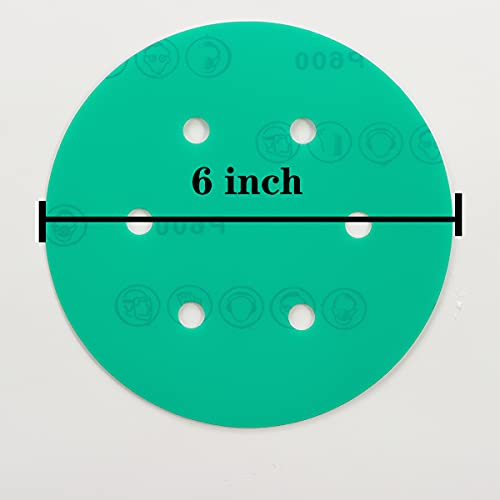 6-Инчови Шлифовъчни дискове с плетене на една кука и линия, 25ШТ, 6 дупки, Размер на 240, Влажна, Суха, Водоустойчив, Флокированная шкурка