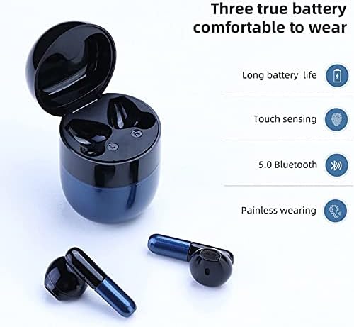 Безжични слушалки Bluetooth Слушалки в ушите с микрофон Удобни и леки втулки С Шумопотискане, обемни стереобасы 3D, дълъг живот на батерията