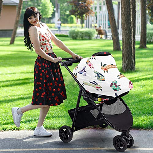 Цветни Калъфи за детски столчета за автомобил Bunnies - Набор от най-Добрите подаръци за Новородено, Мултифункционален Навес за автомобилни