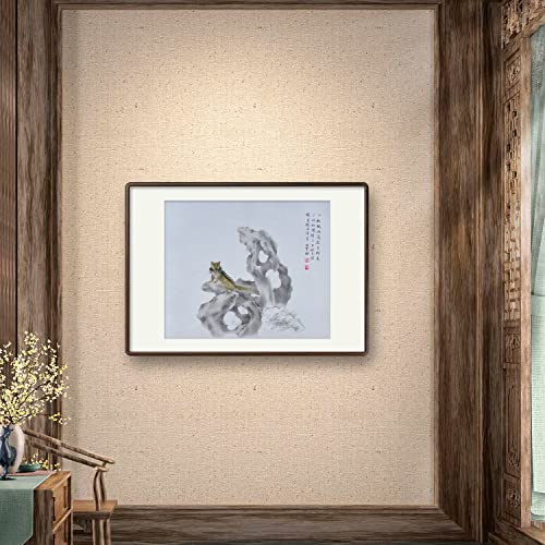 Протеин Анималтайху Камък на Китайската Живопис Ръчно Рисувани Стенни Изкуството на Източна Четка За Миене на Мастило Акварел Декор за Дома: Хол (26 × 22 инча, без рам