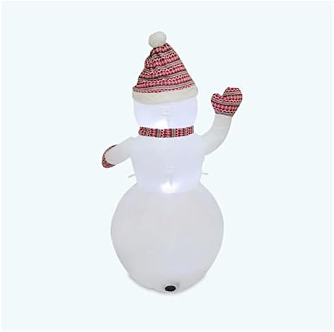 PIFUDE Дядо Коледа Надуваем Коледен Снежен човек 1,8 м С Качулка Коледна Градинска Композиция Светлия Коледен Снежен човек