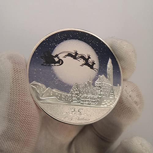 Scatter Европейската и Американската Религиозна Възпоменателна Монета в Навечерието на Коледа Колекция от монети с Снеговиком Монета за Любов