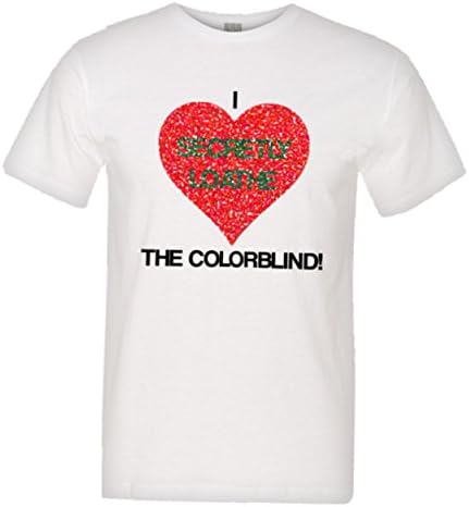 Моля, обърнете внимание, Мъжки t-shirt, която аз Тайно се Мразят, Hate The Colorblind Test HQ