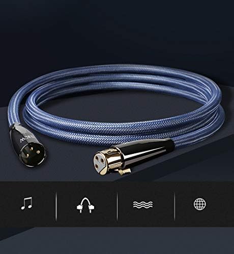 3-ПИНОВ кабел Микрофон SKW OFC Single Balanced XLR Male-XLR Female (4,9 фута, 1,5 М)