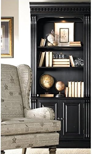 Библиотеката за мебели Хукър от телурид с врати черен цвят