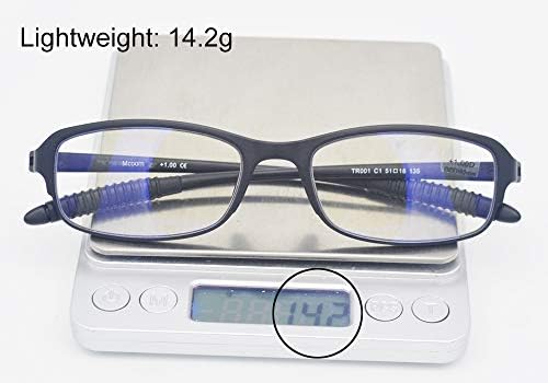 Компютърни Очила за четене, Блокер Синя светлина (Гъвкави и леки), Очила за четене, със Защита от ултравиолетови лъчи, Защита от Пренапрежение на очите за Жени и Мъже