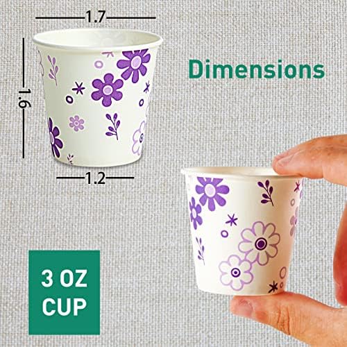 [600 X] Чаши за Еднократна употреба за баня на 3 грама, Картонени Чаши, Чаши за изплакване на устата, Чаши за Еднократна употреба за студено за Пиене партита, Пикници, ба