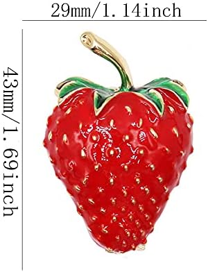 търговска марка Mizhang апликации ягоди дръжки 4 бр Красиви Плодови апликации ягоди дръжка Дръжка Чекмедже на Шкафа Прибиращ