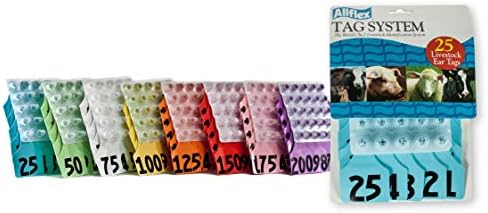 Ушна етикет Allflex Global, 3 x 2,25, Голяма, Синя, [1-25]