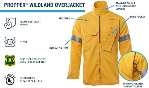 Горната част на якето е Propper Мъжки Wildland, Жълто, Много Голяма Дълга