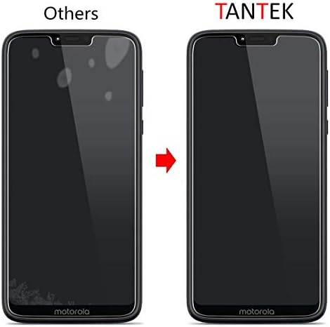 Защитно фолио TANTEK [2 опаковки за Motorola Moto G7 Power, 6,2 инча, изработени от закалено стъкло, Сверхчистая, не се драска, без мехурчета,