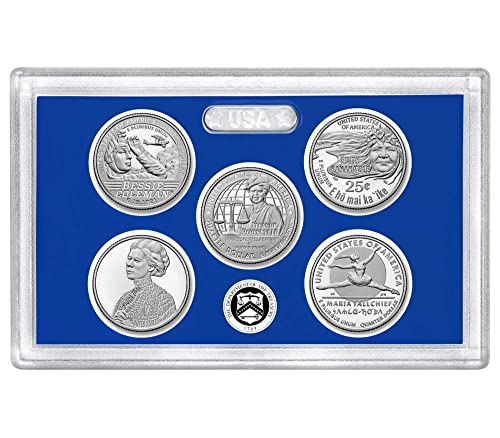 2023 S 2023 S Quarter Proof Комплект от 5 Монети DCAM US Mint 23WP С Кутия и COA Quarter US Mint Proof