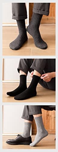 Aniler 5 Чифта Мъжки Памучни Чорапи за екипажа, Всесезонни Дебели, Абсорбиращи Потта, Контролират Влажността на Спортни Чорапи