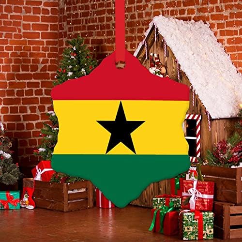 Гана Керамични Коледна Украса Флаг Гана Коледна Украса Национален Флаг Сувенир На Страната На Градския Подарък Коледен Декор, Украса