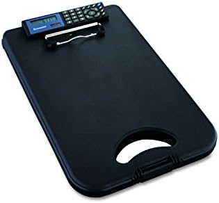 Saunders DeskMate II с калкулатор 00534 Пластмасов буфер за съхранение - черно, с размер на буквата, 10 x 16 инча. Държач за документи
