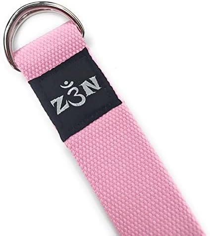 Z3N Yoga Strap - Здрава каишка от Премиум-клас с метални D-Образна обтегач-линия за практикуване на йога, Растяжкой, упражнения, фитнес,