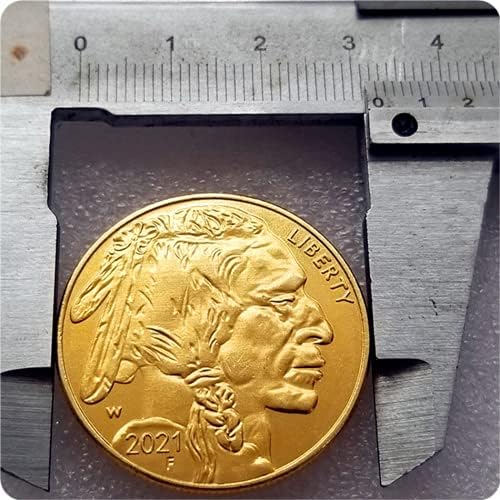 Kocreat Копие 2017 и 2021 Златна Монета във формата на Главата Индианец Биволско 50 долара-Копие на Сувенирни Монети на САЩ,