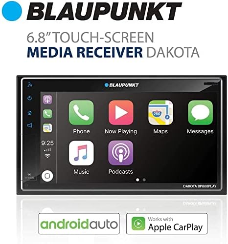 Blaupunkt BP800PLAY Дакота BP800PLAY 6,8 инча. Двойна лента цифров медиаприемник с поддръжка на Bluetooth, Apple CarPlay и Android Auto