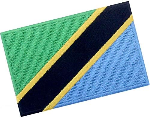 Нашивка с Флага Танзания EmbTao, Бродирани Аппликацией Национален Морал, Пришитая Желязо до Эмблеме Танзания