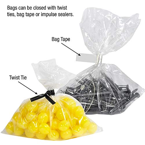 Найлонова торбичка Guy 12 x 36, 1 Mils (1000 / Калъф) Плоски Открити Найлонови торбички от прозрачна пластмаса