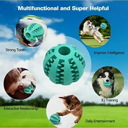 PetsFellow 2 Опаковки Играчка-топка за кучета за Почистване на зъбите на домашни любимци, дъвчене, топки за лакомства IQ, А за Лакомства