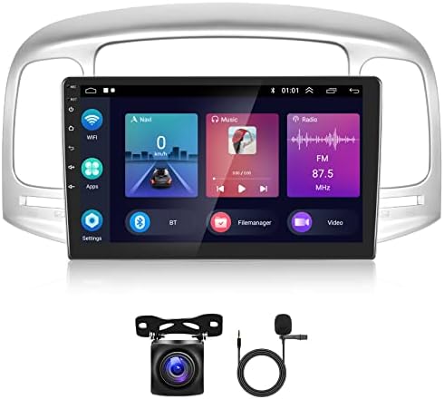 Android 11 Автомобилна стерео система за Hyundai Accent 2008-2011 с Apple Carplay Android Auto 9-инчов Главното Устройство със Сензорен екран, Радио FM RDS Hi-Fi, Bluetooth, WiFi GPS + AHD Резервна камера и мик?