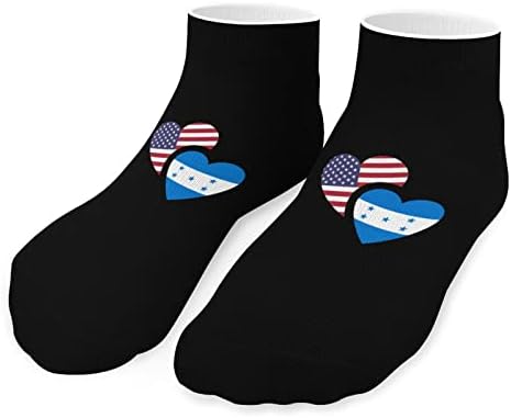 Хондурас Флаг на САЩ, 5 Чифта Чорапи до Глезена, Нескользящие Чорапи с Ниско Деколте, Ежедневни Спортни Къси Чорапи, Чорапи без Показване на
