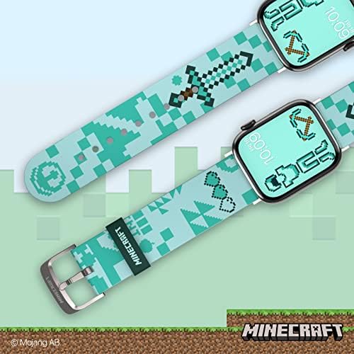 Колекция ремъците за умни часа на Minecraft - Официално лицензирани, са съвместими с всички размери и серии Apple Watch (часове в комплекта