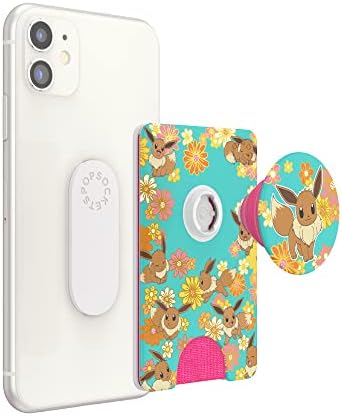 В чантата си за телефон PopSockets с Разширяваща се дръжка за телефон, Държач за карти, Покемон - Flower Power Eevee
