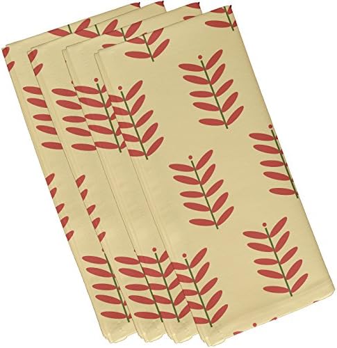 Салфетка-тласкач листенца E By Design с Флорални Принтом, 19 19 инча, От семена