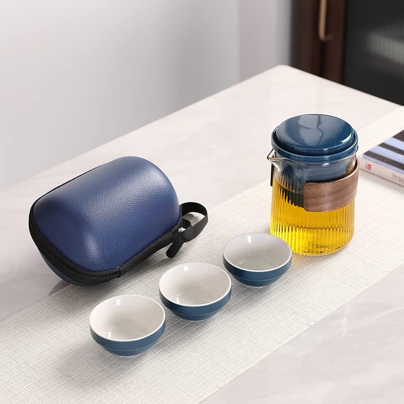 Керамични чай, морски супени комплекти за възрастни, бял керамичен чайник, пътен чай, Керамичен съд със странична дръжка (две чаши в саксия.